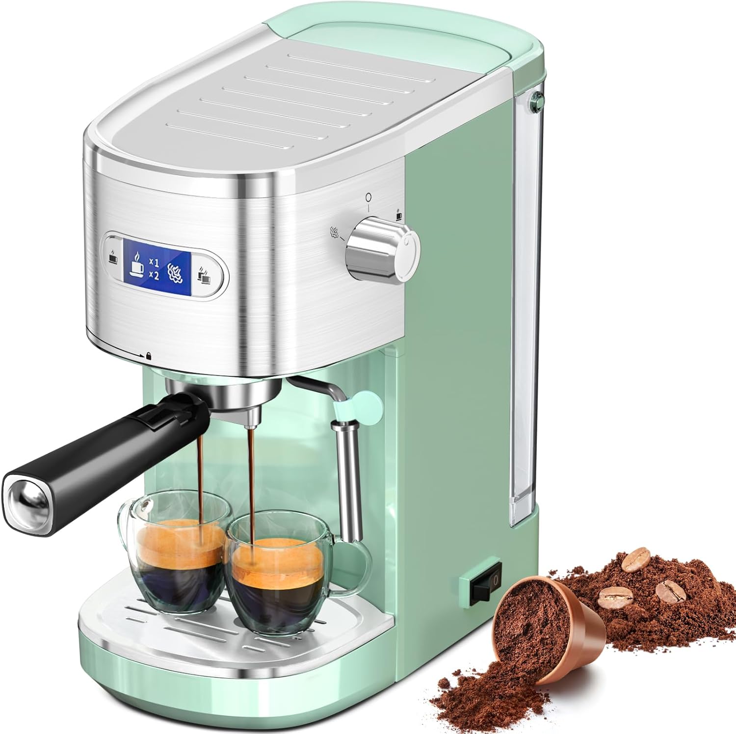 2 in 1 Espresso Machines Support Capsule Coffee Automatic Cappuccino Coffee Maker CM8054 - Image 10