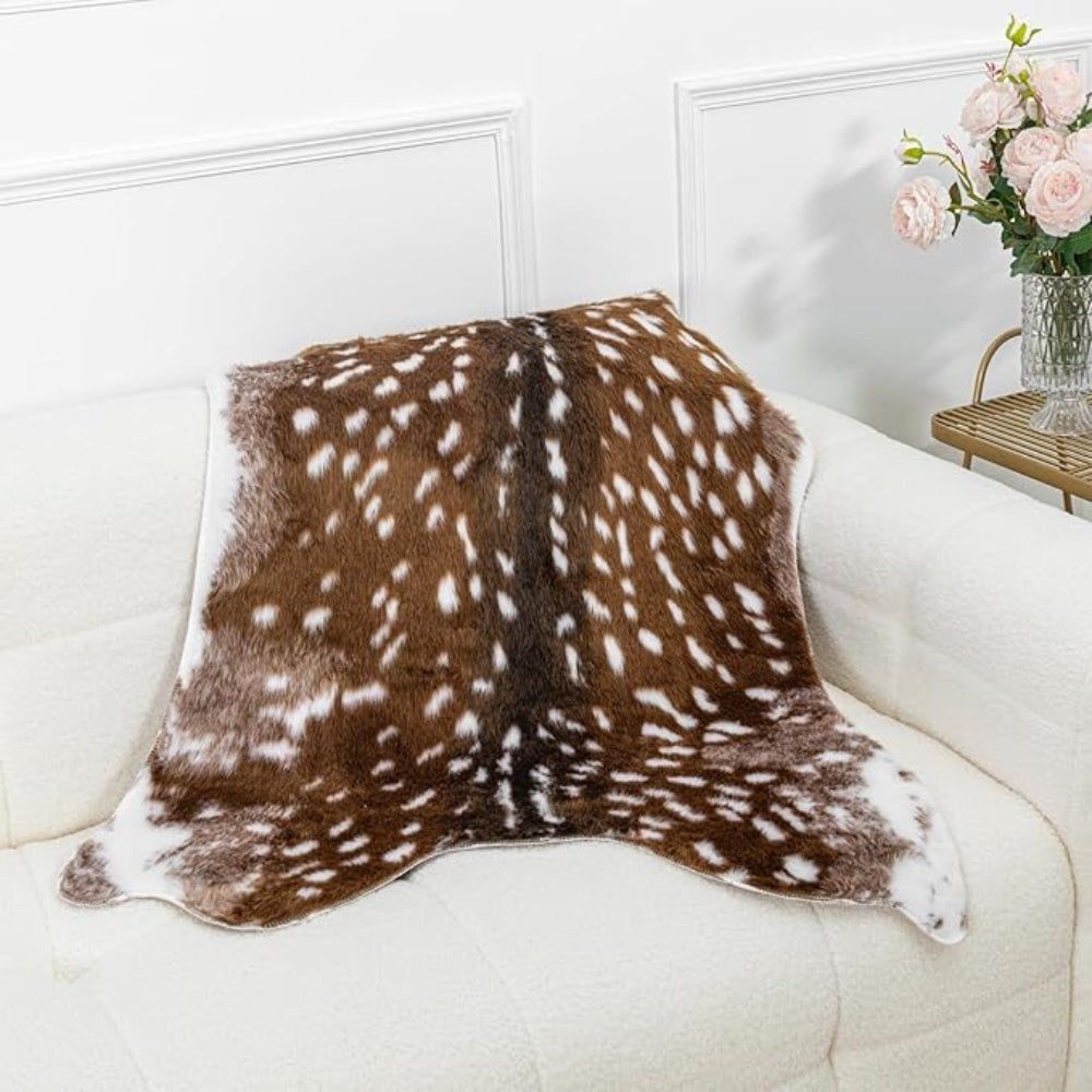 Faux Fur Rug Low-Pile Microfiber Machine Washable - Image 4