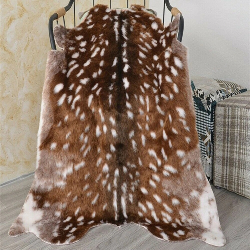 Faux Fur Rug Low-Pile Microfiber Machine Washable - Image 2