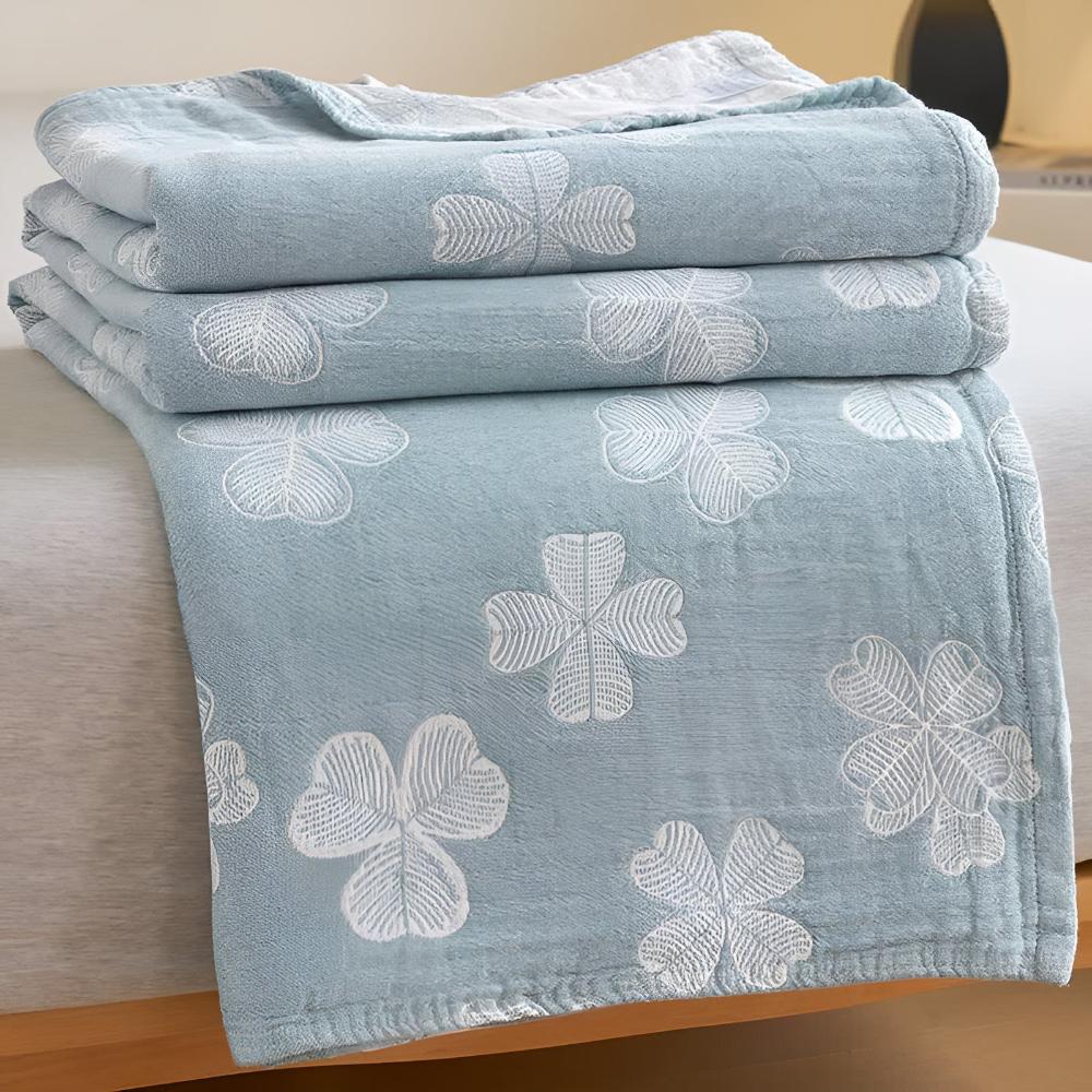 Cotton Blanket Organic Three-Layer Lightweight & Breathable - Image 4