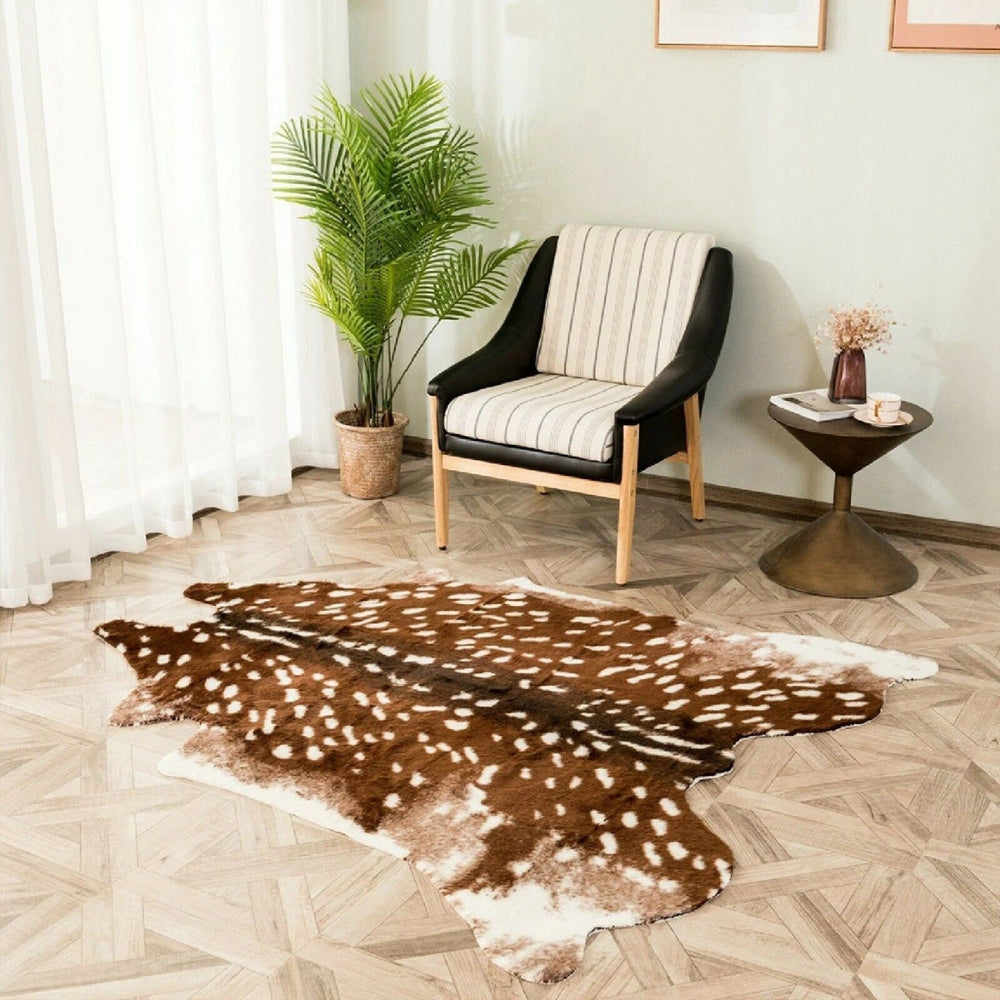 Faux Fur Rug Low-Pile Microfiber Machine Washable - Image 6