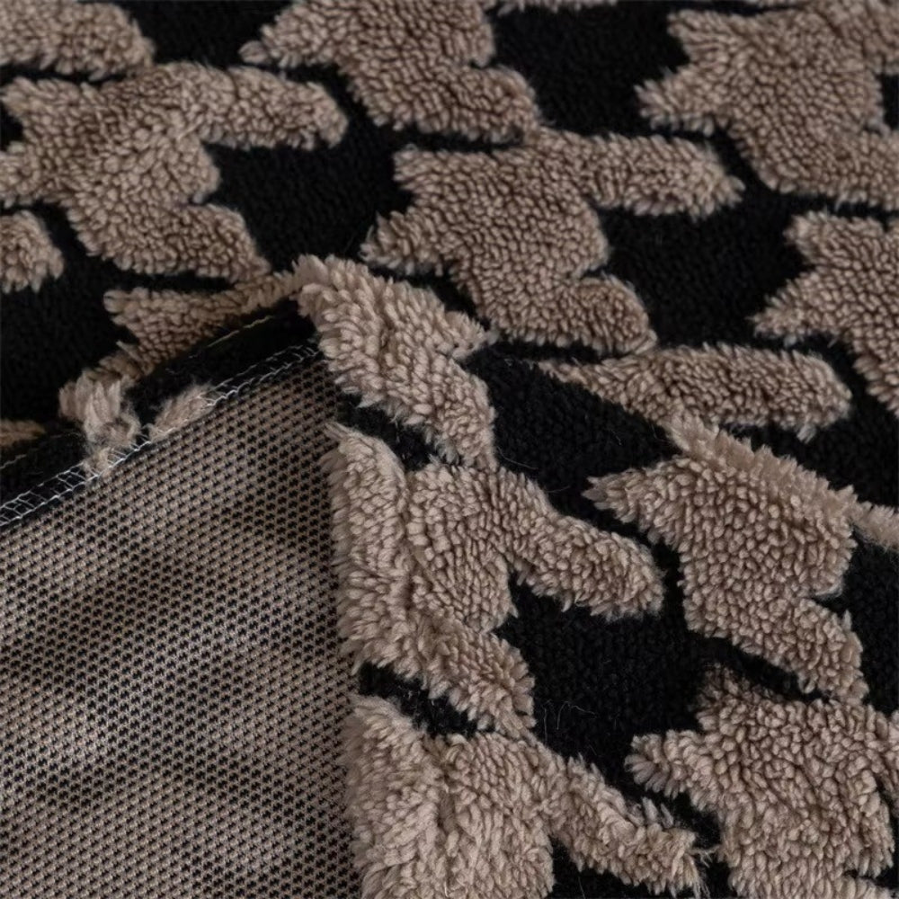 Sofa Cover Houndstooth Plush Microfiber Non-Slip Backing & Machine Washable - Image 6