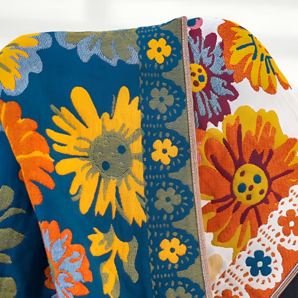 Bath Towel 100% Cotton Reversible Floral Quick-Drying - Image 6