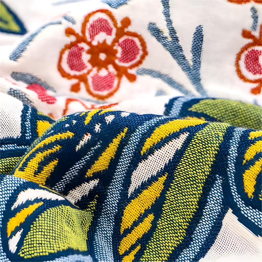 Bath Towel 100% Cotton Reversible Floral Print - Image 3