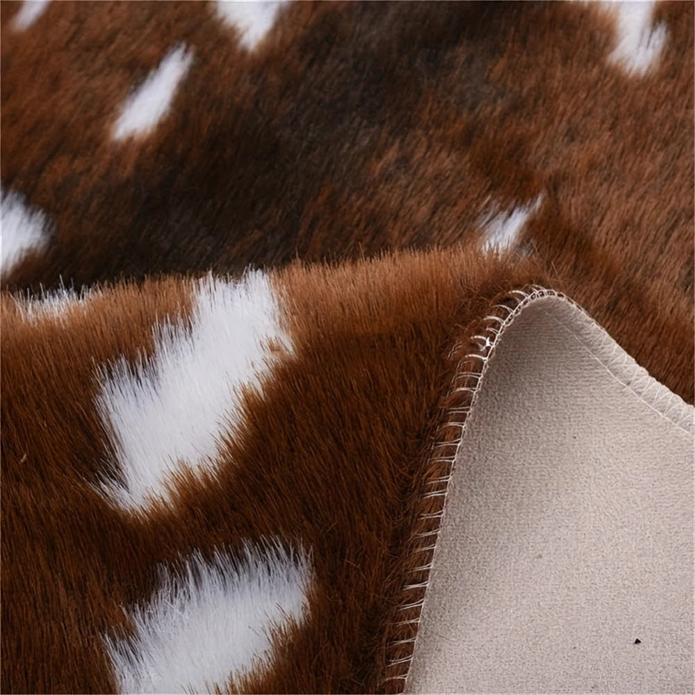 Faux Fur Rug Low-Pile Microfiber Machine Washable - Image 5
