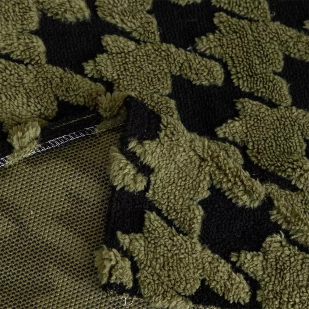 Sofa Cover Houndstooth Plush Microfiber Non-Slip Backing & Machine Washable - Image 9
