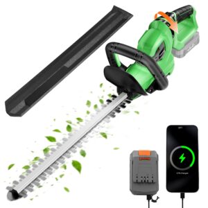 WORKPROX 20V Cordless Hedge Trimmer with 180&deg; Rotatable Handle, 18'' Dual-Action Blade & 2.0Ah Battery, 5/8" Cutting Capacity, Safety Lock, Lightweight Shrub Trimmer for Garden Yard