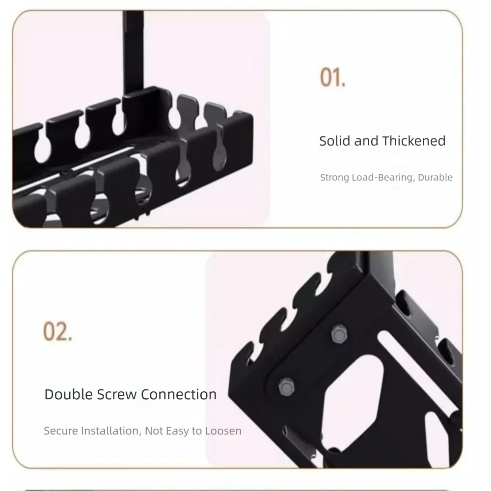 Adjustable Cable Organizer Tray for Under-Desk Use - Image 14